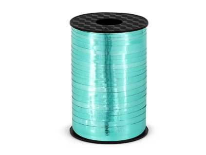 Stuha vázací metalická Tyrkysová 0,5 cm x 225 m