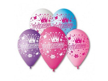 Kulaté latexové balónky 30cm Mix barev Princess 5ks