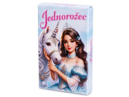 Karty Černý Petr/Pexeso/Dueto jednorožec 31ks krabičce