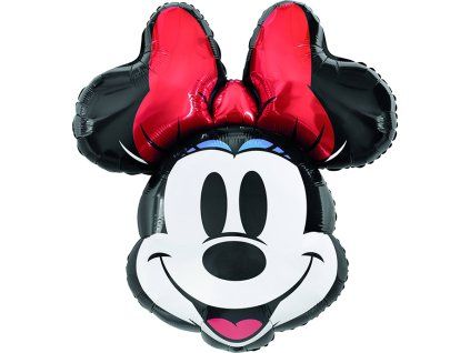 foliovy balonek minnie s cervenou masli 62 x 67 cm