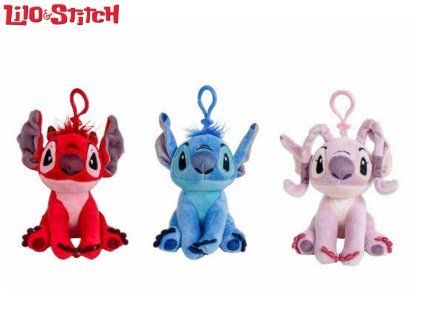 Lilo a Stitch přívěsek na klíče plyšový 12cm 3druhy