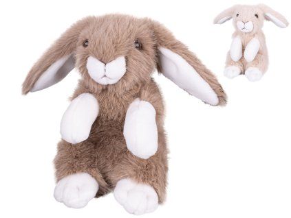 Zajíček plyšový 20cm sedící 2barvy