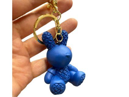 Přívěsek zajíc 6 cm s rolničkou - různé barvy