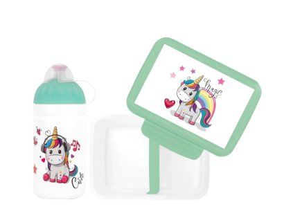 Zdravá Sváča SET Lahev + svačinový box - Magic Unicorn