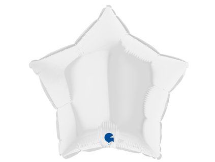 Fóliový balónek hvězda 46 cm bílý