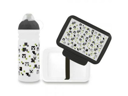 ZZdravá Sváča SET Lahev + svačinový box - Pixel head
