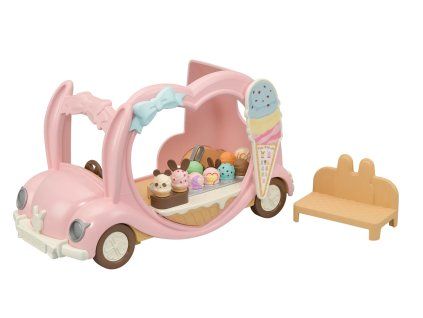 Sylvanian Families - Růžový zmrzlinářský vůz8