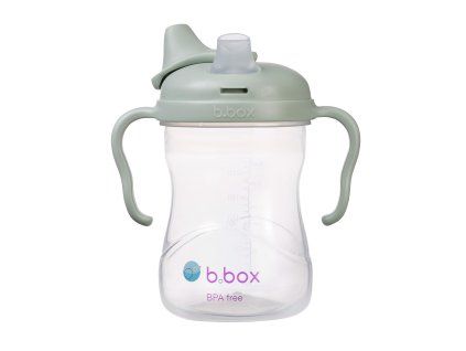 B.box Hrneček s pítkem 4m+ - světle zelený 240 ml
