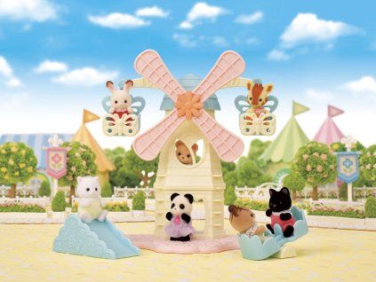 Sylvanian Families - Zábavný park s větrným mlýnem a kotětem