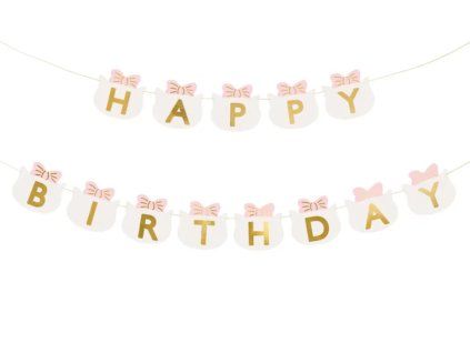 Papírová girlanda Kitty Happy Birthday, 180 cm