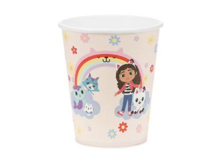 Kelímky papírové - Gabby´s Dollhouse 250 ml, 6 ks