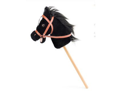 Hobby horse Baron, černý kůň na tyči se zvuky