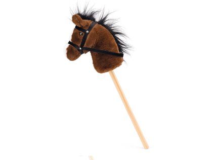 Hobby horse Bonnie, tmavě hnědý kůň na tyči