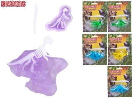 Sliz s kostrou Dinosaura, různé druhy a 4 barvy