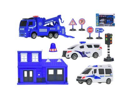 Policejní stanice s auty