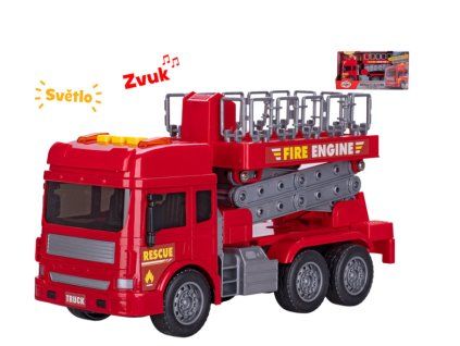 Auto hasiči plošina 27 cm se světlem a zvukem