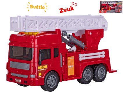Auto hasiči žebřík 27 cm se světlem a zvukem