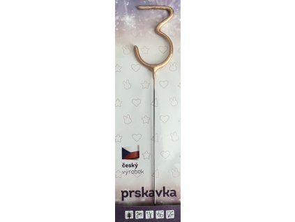 Prskavka Číslo 3, Rosegold, zlato-růžová