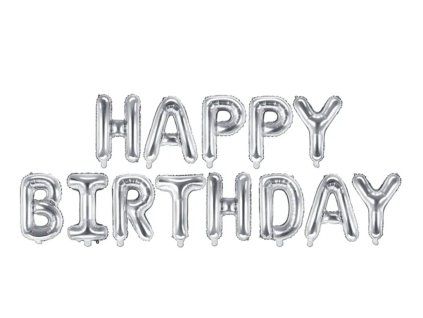 Fóliový balónkový nápis - HAPPY BIRTHDAY- různé barvy