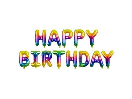 Fóliový balónkový nápis - HAPPY BIRTHDAY- různé barvy