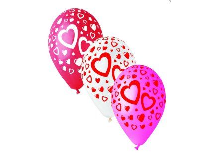 Latexový balónek Srdce 30cm Mix barev #086