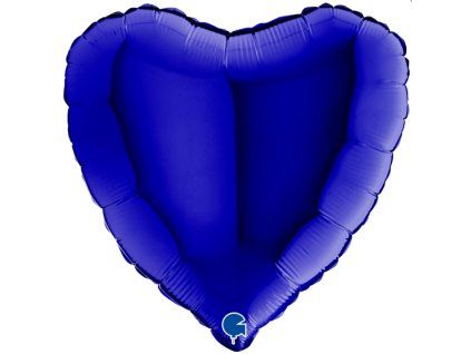 Fóliový balónek srdce 46cm Modré Capri