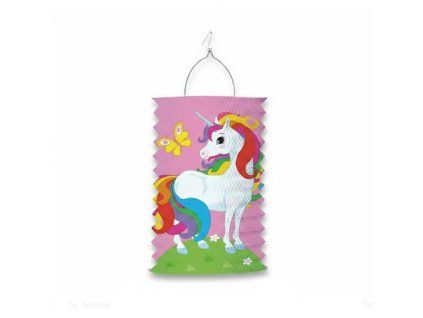 Lampion válec 28cm Jednorožec