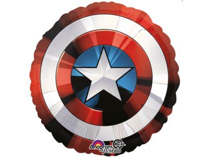 Fóliový balónek kulatý 71cm Avengers štít Kapitán Amerika
