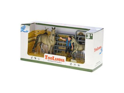 ZooLandia Farmářka se šedým koněm a hříbětem