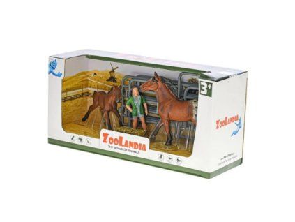 ZooLandia Farmářka se strakatým koněm a hříbětem