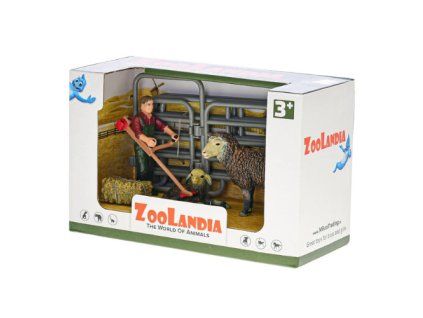 ZooLandia Farmář s ovečkou a jehňátkem