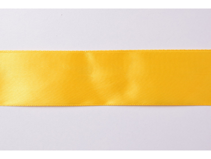 Stuha saténová 2,7 m x 2,5 cm, žlutá