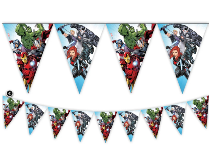Vlaječková girlanda - Avengers (9 vlajek)
