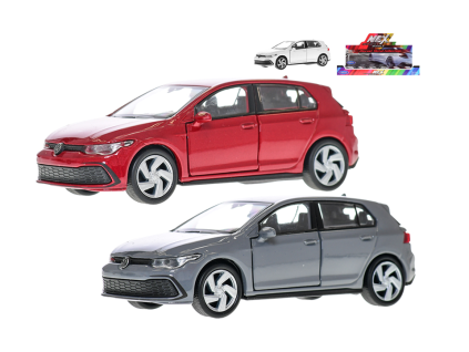 Welly VW Golf 8 GTI 11,5cm 1:38 kov zpětný chod