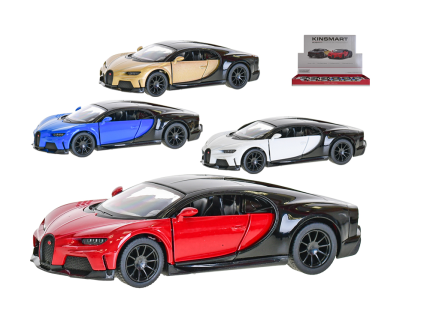 Kinsmart Auto Bugatti Chiron Supersport 13cm 1:38 kov zpětný chod