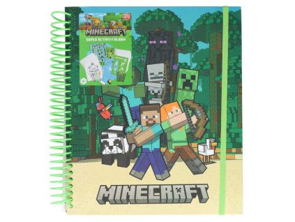 Minecraft Kniha se šablonami, samolepkami, fixami a doplňky