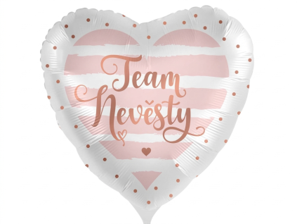 Fóliový balónek srdce 43 cm Team Nevěsty
