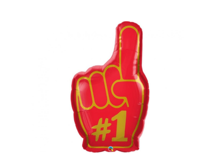 Fóliový balónek Finger number one červený 94 cm
