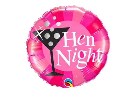 Fóliový balónek kulatý Hen Night 46 cm
