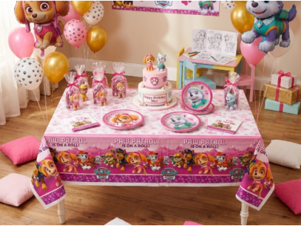 Party ubrus velký Paw Patrol růžový