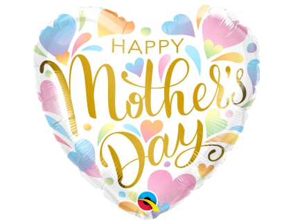 Fóliový balónek srdce 46 cm Happy Mother´s Day