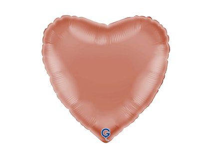 Fóliový balónek srdce 46 cm rose gold