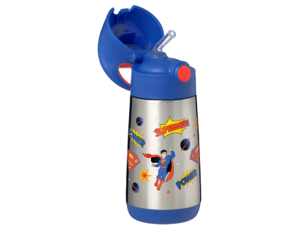 B.box Termoska na pití s brčkem 350 ml - Superman