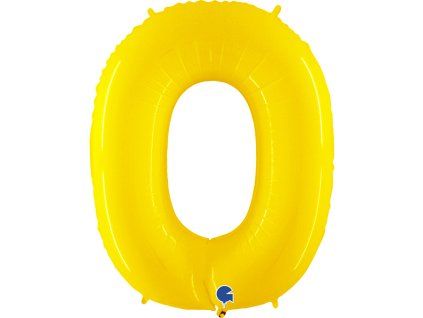 Fóliový balónek 102 cm číslo 0 žlutý