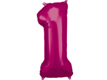 Balónek fóliový 86 cm číslice 1