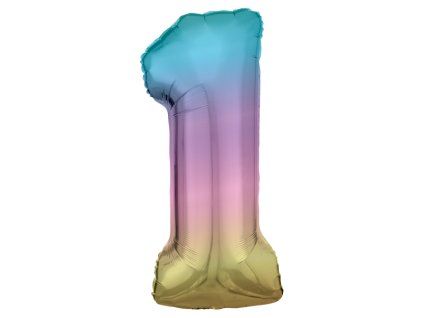 Balónek fóliový 86 cm číslice 1
