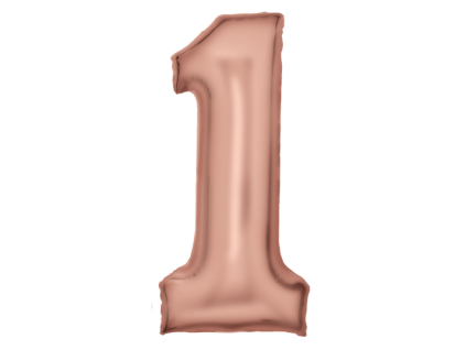 86 cm fóliový balónek číslice 1 - barevné varianty