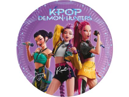 Papírové talířky K-Pop: Lovkyně démonů 8 ks