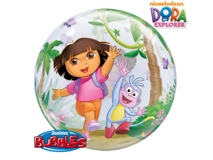 Balónková bublina Dorotka průzkumnice - průhledná - 56 cm