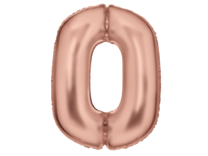 86 cm fóliový balónek číslice 0 - barevné varianty